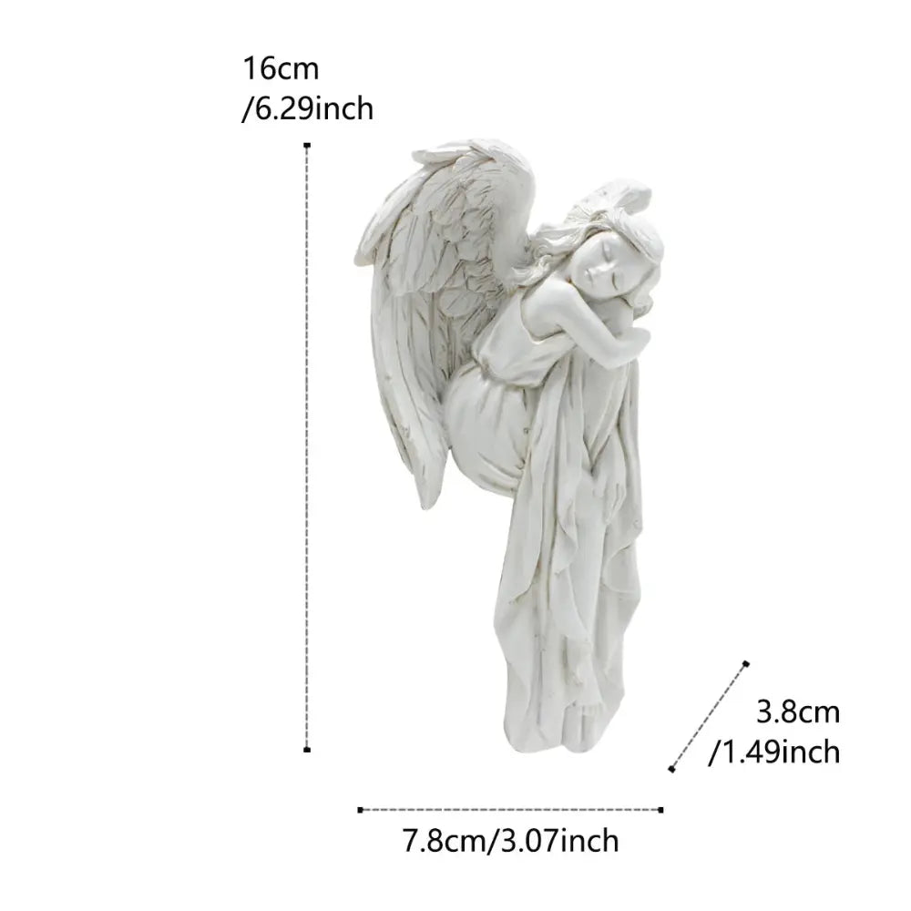 1 anjo direito e moldura da porta de anjo direito ornamento artesanato em resina, ornamento de decoração de casa, anjo requintado protegendo cada pla