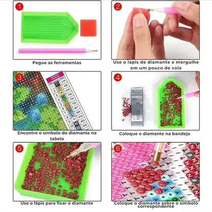 Kit de Pintura Diamante Religiosa - Virgem Maria