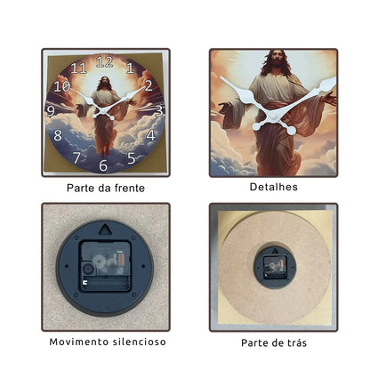 Relógio de Parede Jesus Subindo aos Céus