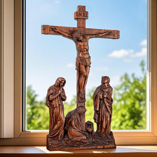 Crucifixo em Madeira Maciça