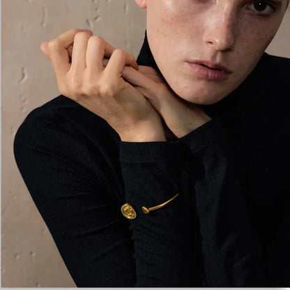 Pulseira Feminina Anjo da Guarda Banhada a Ouro 18K