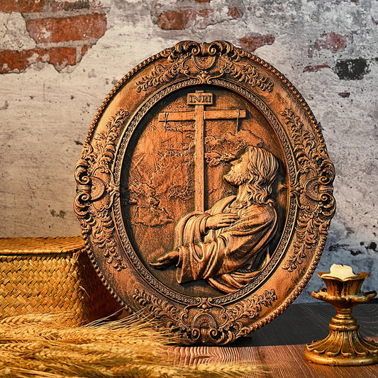 Escultura de Madeira Jesus no Getsêmani - Arte Sacra