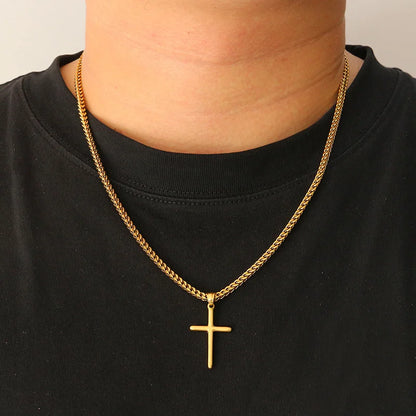 Colar Cruz Unissex em Aço Inoxidável 316L- Elegância e Estilo