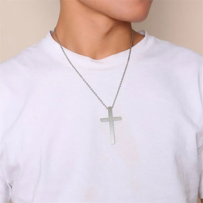 Homem pingente de cruz charme eu posso fazer todas as coisas em tom de cor prata crucifixo de jesus colar de homens cristãos religiosos