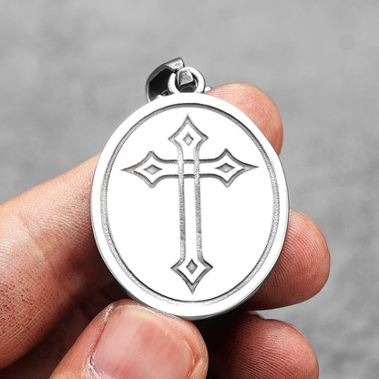 Colar Masculino Sagrado Coração de Jesus em Aço Inoxidável