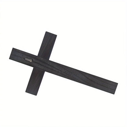 Enfeites pendurados crucifixo católico montado na parede cruzes de madeira festa meditação presentes de escritório artesanato sincero jesus cristo sólido