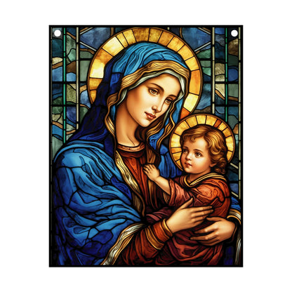 Placa Decorativa Acrílica Estilo Vitral - Arte Religiosa Católica