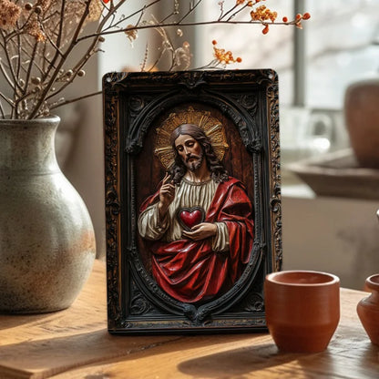 Placa Decorativa Sagrado Coração de Jesus