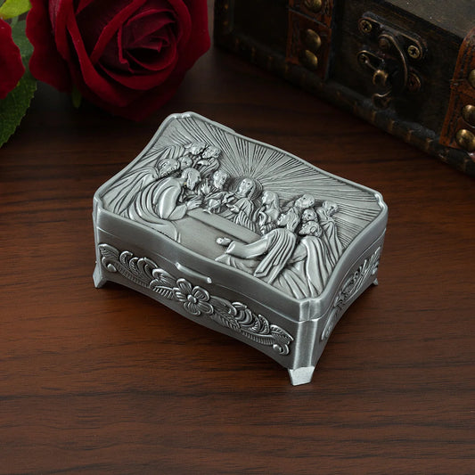 Caixa de Jóias Última Ceia - Artesanato Retro em Metal