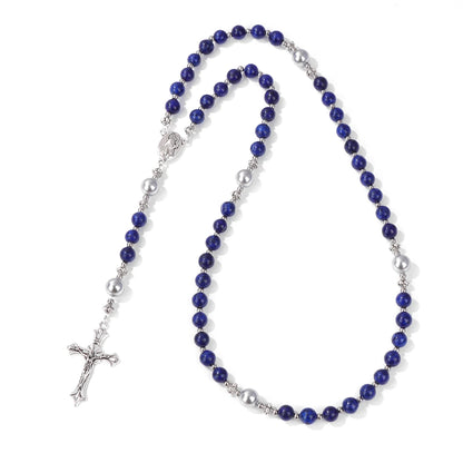 Terço de Nossa Senhora das Dores com Contas de Pedras Naturais
