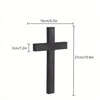 Enfeites pendurados crucifixo católico montado na parede cruzes de madeira festa meditação presentes de escritório artesanato sincero jesus cristo sólido