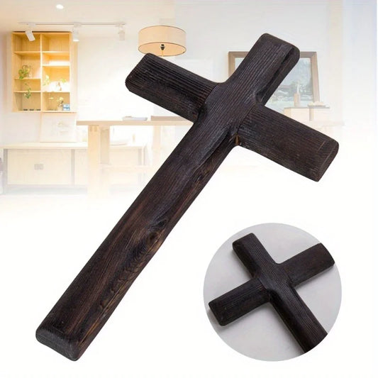 Enfeites pendurados crucifixo católico montado na parede cruzes de madeira festa meditação presentes de escritório artesanato sincero jesus cristo sólido