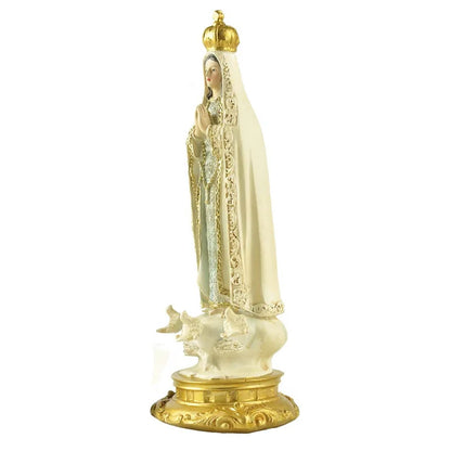 Imagem de Nossa Senhora de Fátima em Resina 20cm Base Redonda