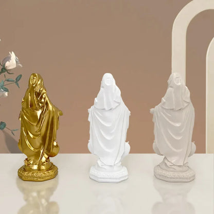 Imagem de Nossa Senhora das Graças com Medalha Milagrosa em Resina