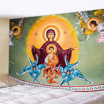 Tapeçaria Decorativa de Arte Sacra Estilo Afrescos Religiosos