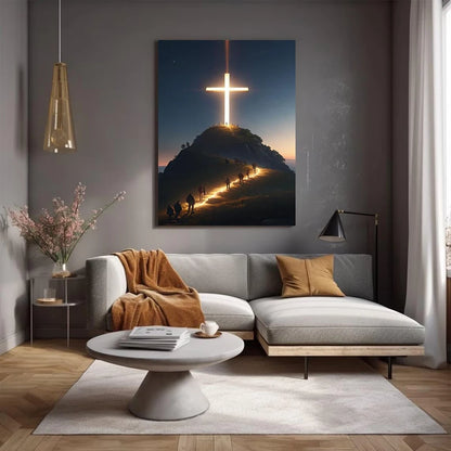 Arte em Tela A Cruz Sagrada Seja a Minha Luz