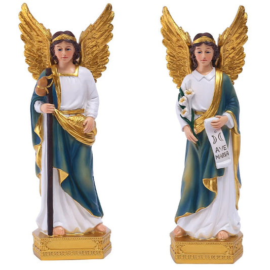 Imagens de São Gabriel e São Rafael em Resina
