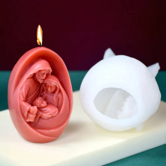 Molde de Silicone 3D Sagrada Família para Artesanato