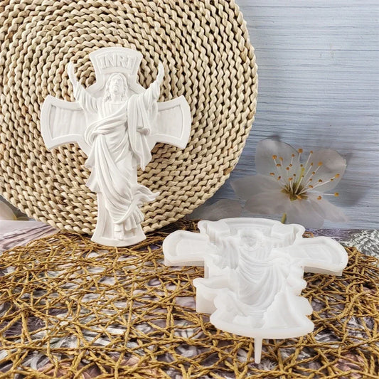 Molde de Silicone para Cruz de Jesus - Decoração Religiosa