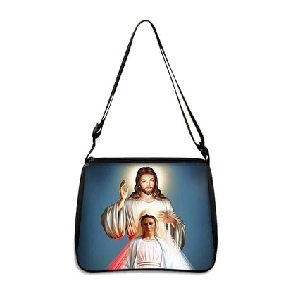 Bolsa de Ombro Religiosa Vintage - Jesus e Santa Maria