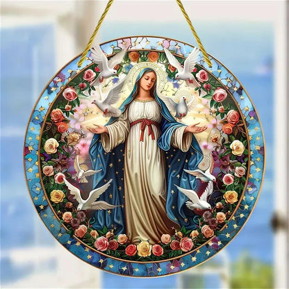 Apanhador de Sol Cristão Maria - Decoração Acrílica