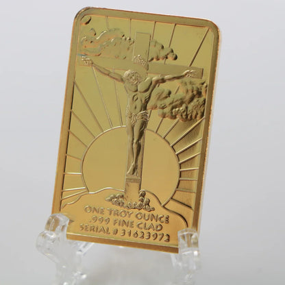 Barra Comemorativa Cristã Folheada a Ouro - Última Ceia
