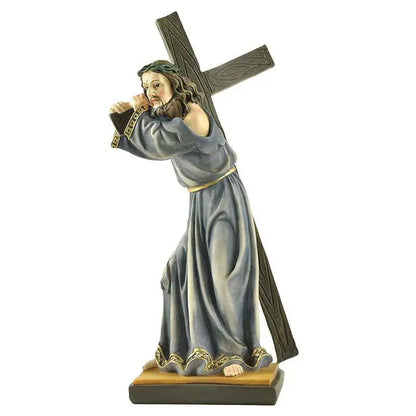 Estátua de jesus cruz decoração para casa artesanato decorações da igreja presente católico resina jesus estatuetas jesus estátua de resina jesus