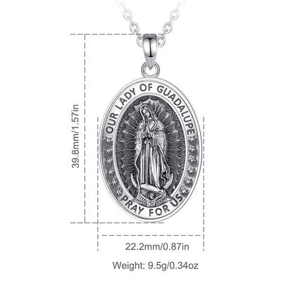 Colar de Prata 925 Nossa Senhora de Guadalupe