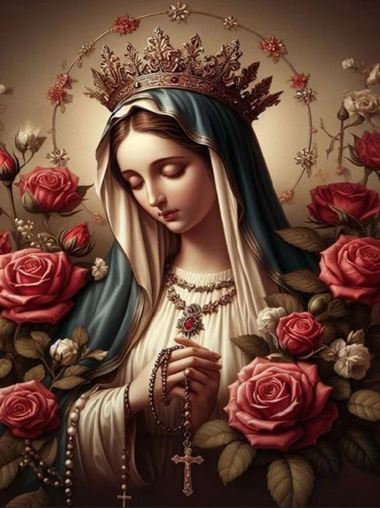 Kit de Pintura Diamante Religiosa - Virgem Maria