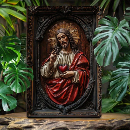 Placa Decorativa Sagrado Coração de Jesus
