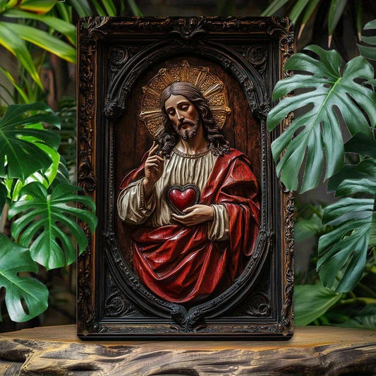 Placa Decorativa Sagrado Coração de Jesus