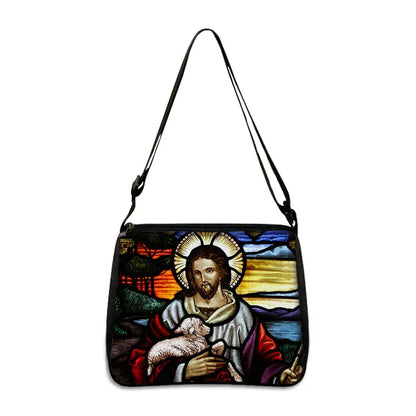 Bolsa de Ombro Religiosa Vintage - Jesus e Santa Maria