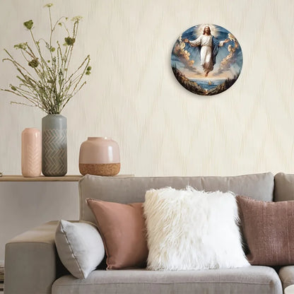 Placa Decorativa Jesus Subindo aos Céus