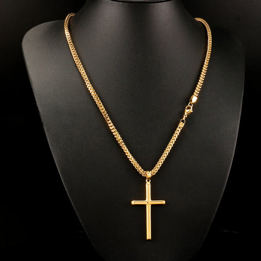 Colar Cruz Unissex em Aço Inoxidável 316L- Elegância e Estilo
