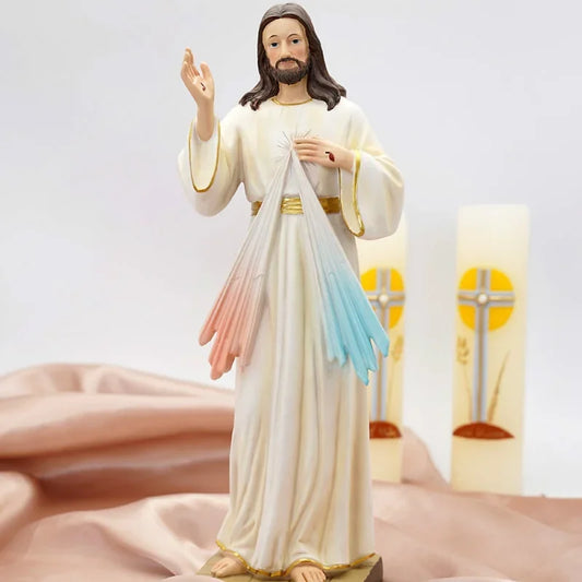 Imagem de Jesus Misericordioso em Resina - Decoração Católica