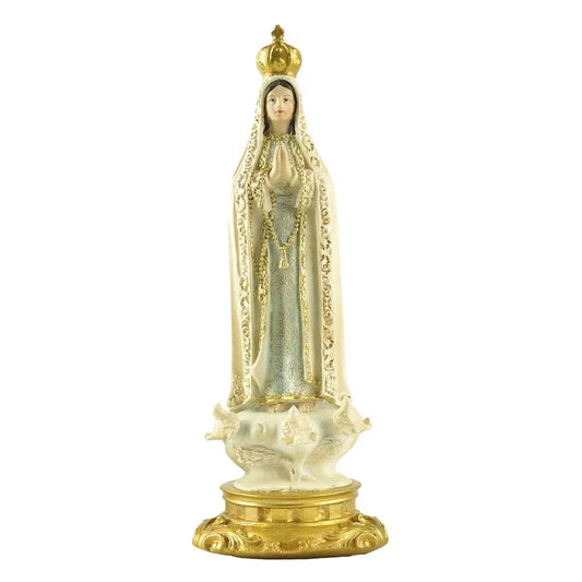 Imagem de Nossa Senhora de Fátima em Resina 20cm Base Redonda