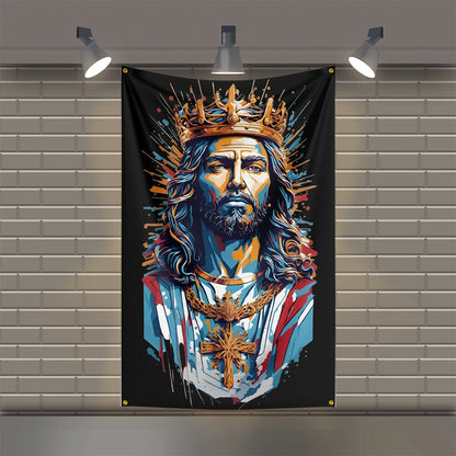 Bandeiras impressas em poliéster para decoração doméstica, Virgem Maria, Nossa Senhora de Guadalupe, Bandeira de Jesus, Auto 3x5 ft, apto para quarto, garagem, família, Alexa, 3x5 ft