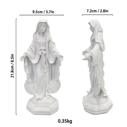 Imagem de Nossa Senhora das Graças com Medalha Milagrosa em Resina