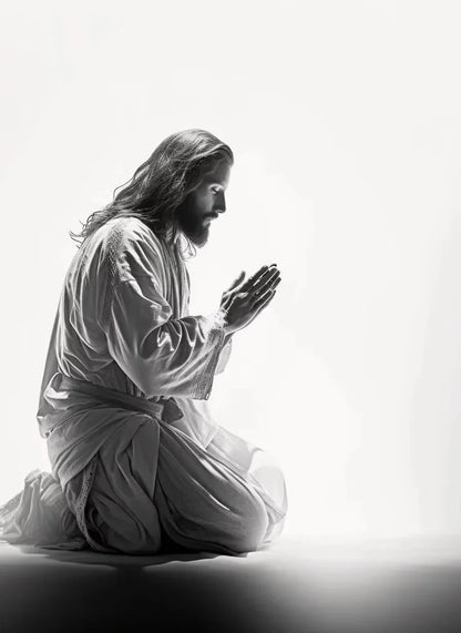 Preto e branco jesus fé cruz na colina cartaz impressão pintura em tela moderna religiosa arte da parede imagem para sala decoração casa