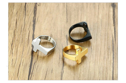 Anel Masculino Cruz em Aço Inoxidável – Força e Fé em Cada Detalhe