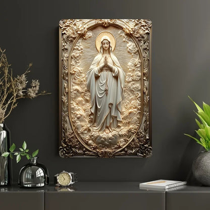 Placa Decorativa de Alumínio com Imagem 2D de Maria
