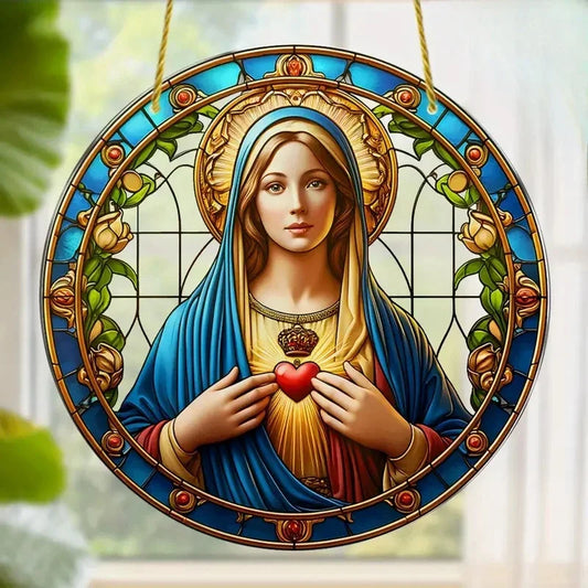 Apanhador de Sol Cristão Maria - Decoração Acrílica