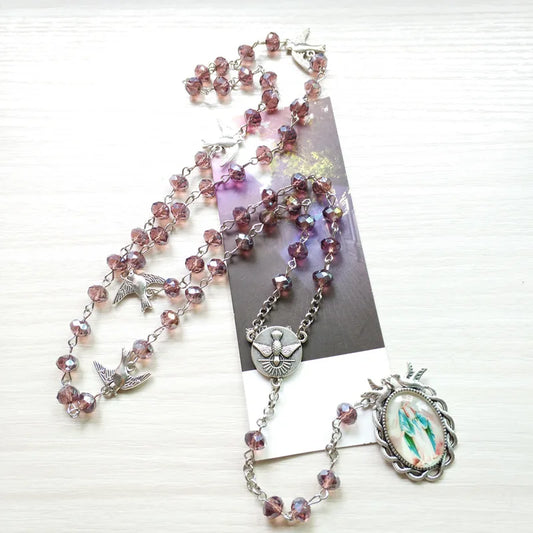 Terço do Espírito Santo com Pingente de Nossa Senhora das Graças