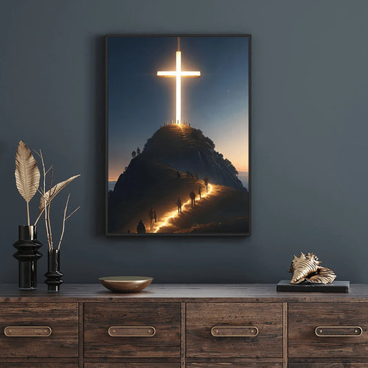 Arte em Tela A Cruz Sagrada Seja a Minha Luz