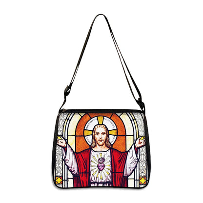 Bolsa de Ombro Religiosa Vintage - Jesus e Santa Maria