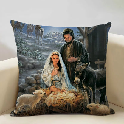Capa de Almofada Decorativa Jesus 45x45cm
