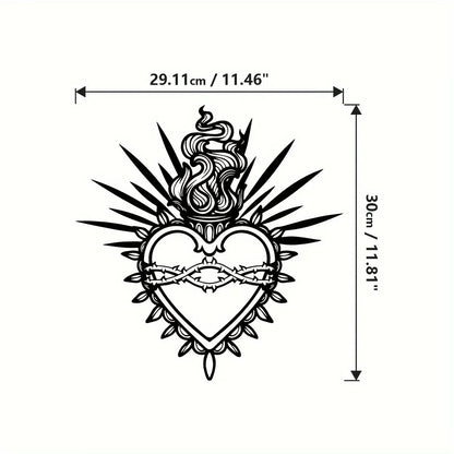 Decoração de Parede Sagrado Coração de Maria em Metal