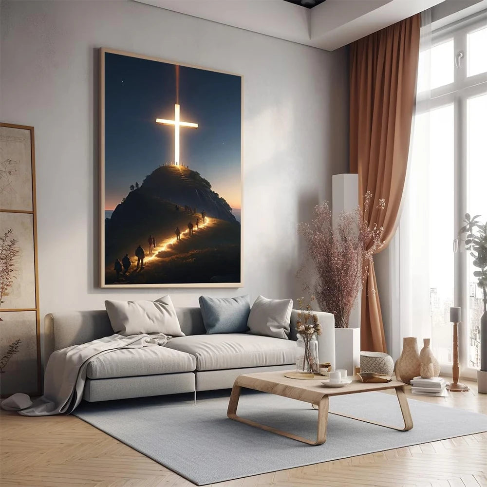 Arte em Tela A Cruz Sagrada Seja a Minha Luz