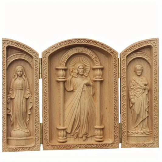 Tríptico de Madeira - Jesus e Santos
