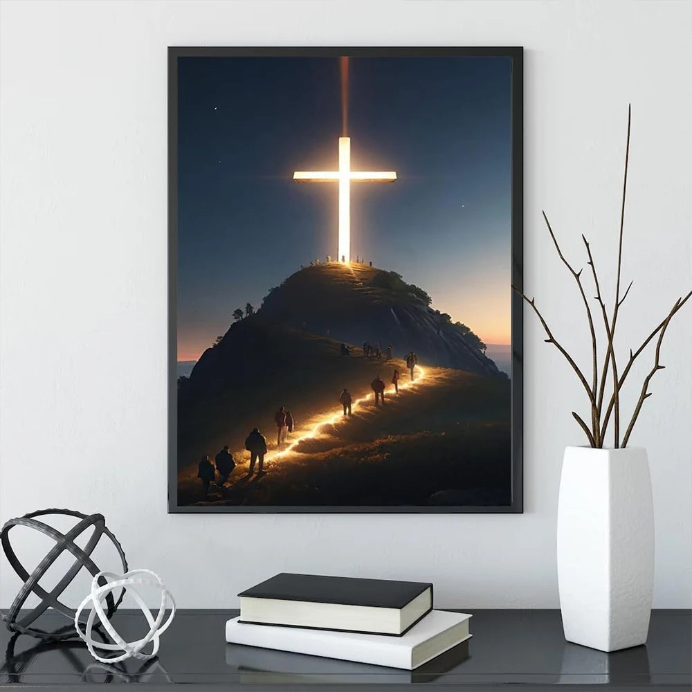 Arte em Tela A Cruz Sagrada Seja a Minha Luz